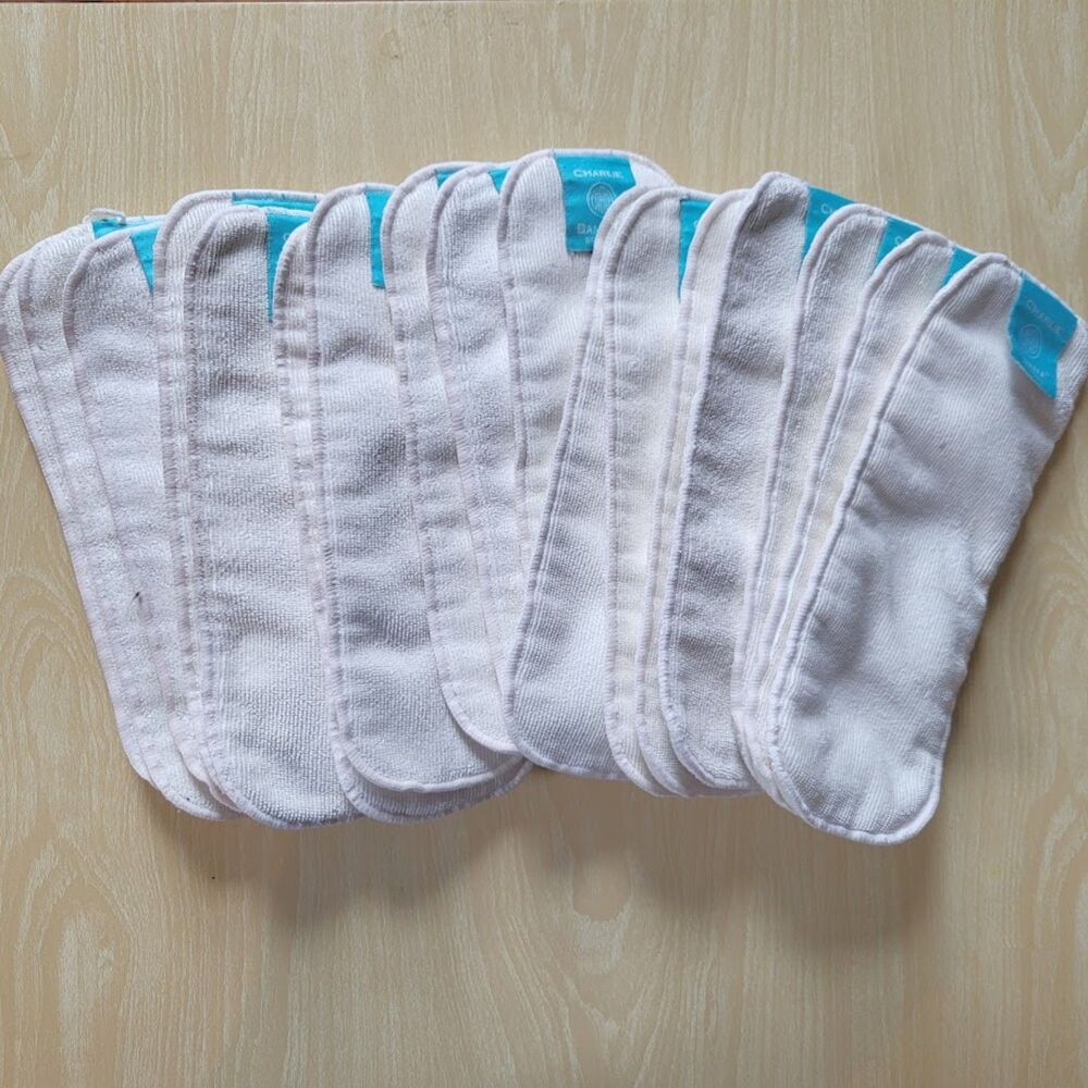 Charlie Banana Lot 17 OS Small Cloth Diaper Inserts Microfiber Reusable